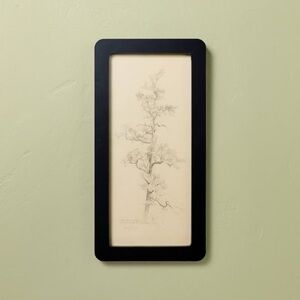 16"x8" Sketched Tree in Black Frame Wall Art - Hearth & Hand™ with Magnolia
